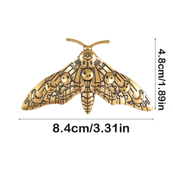 Gothic Silver Moth Hair Pin - Picture 9 of 10